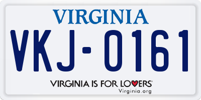VA license plate VKJ0161