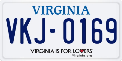 VA license plate VKJ0169