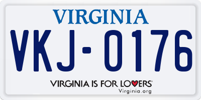 VA license plate VKJ0176