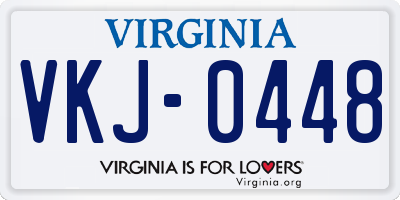 VA license plate VKJ0448