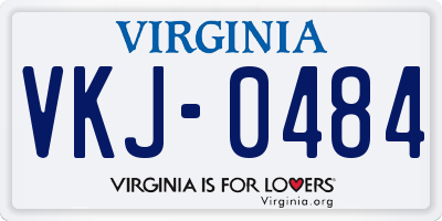 VA license plate VKJ0484