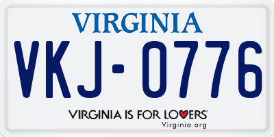 VA license plate VKJ0776