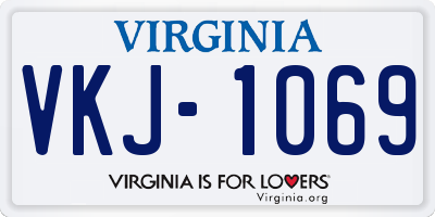 VA license plate VKJ1069