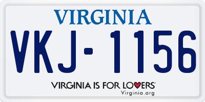 VA license plate VKJ1156