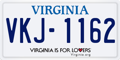 VA license plate VKJ1162