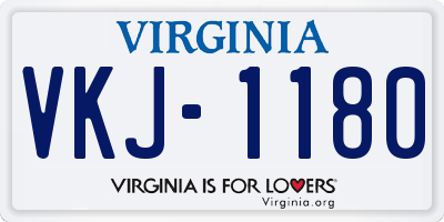 VA license plate VKJ1180
