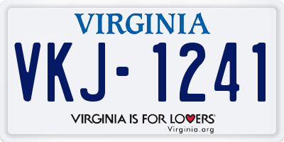 VA license plate VKJ1241
