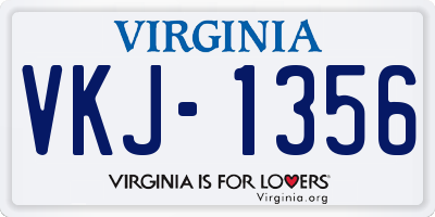 VA license plate VKJ1356