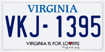 VA license plate VKJ1395