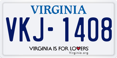 VA license plate VKJ1408