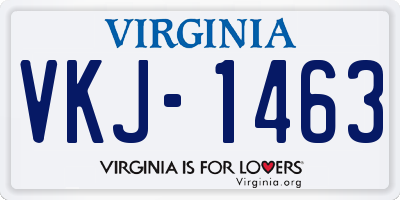 VA license plate VKJ1463