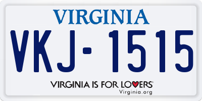 VA license plate VKJ1515