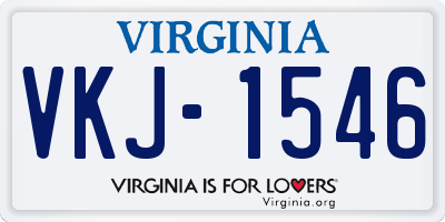 VA license plate VKJ1546