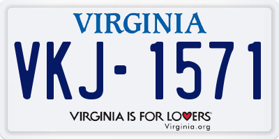 VA license plate VKJ1571