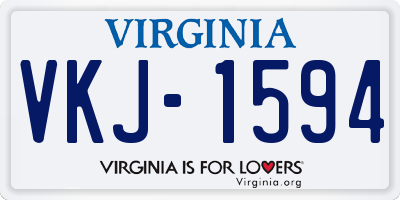 VA license plate VKJ1594