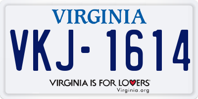 VA license plate VKJ1614