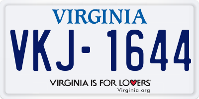 VA license plate VKJ1644