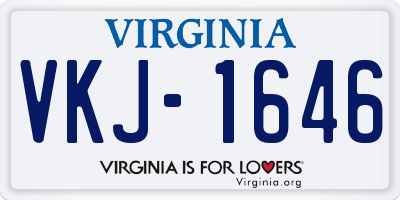 VA license plate VKJ1646