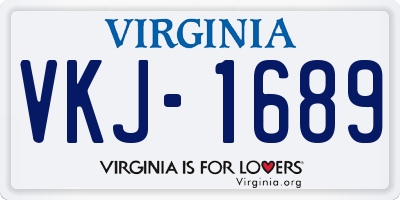 VA license plate VKJ1689