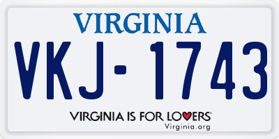 VA license plate VKJ1743