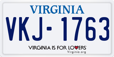 VA license plate VKJ1763