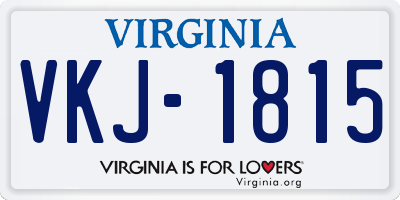 VA license plate VKJ1815