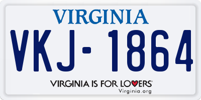 VA license plate VKJ1864