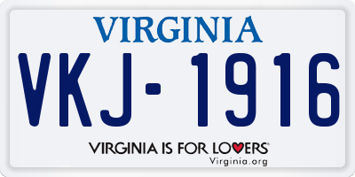 VA license plate VKJ1916