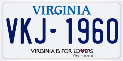 VA license plate VKJ1960