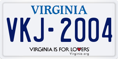 VA license plate VKJ2004