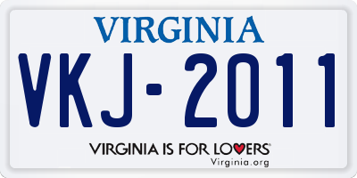 VA license plate VKJ2011
