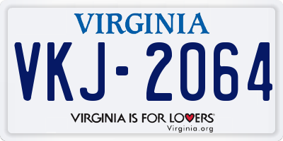 VA license plate VKJ2064
