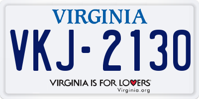 VA license plate VKJ2130