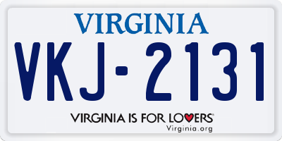 VA license plate VKJ2131