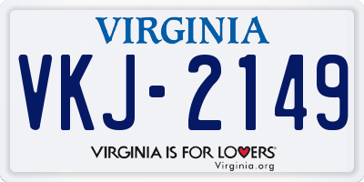 VA license plate VKJ2149