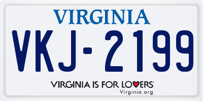 VA license plate VKJ2199