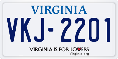 VA license plate VKJ2201