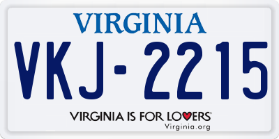 VA license plate VKJ2215