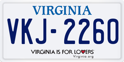 VA license plate VKJ2260