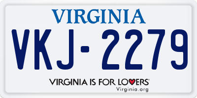 VA license plate VKJ2279