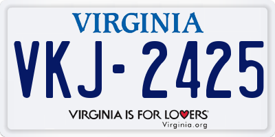 VA license plate VKJ2425