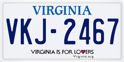 VA license plate VKJ2467