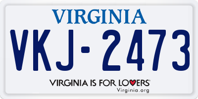 VA license plate VKJ2473