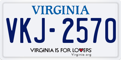 VA license plate VKJ2570