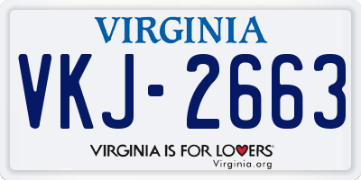 VA license plate VKJ2663