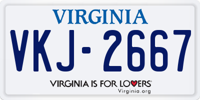 VA license plate VKJ2667