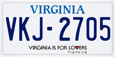 VA license plate VKJ2705