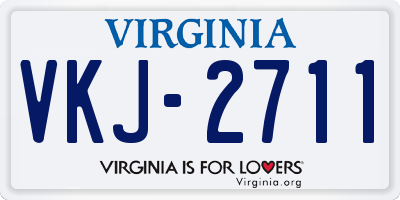 VA license plate VKJ2711