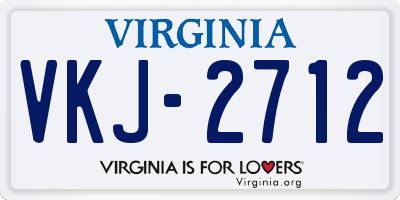 VA license plate VKJ2712