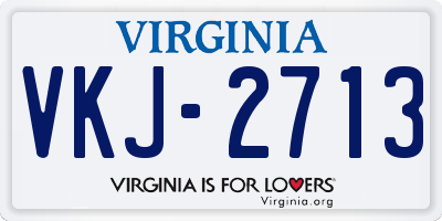 VA license plate VKJ2713